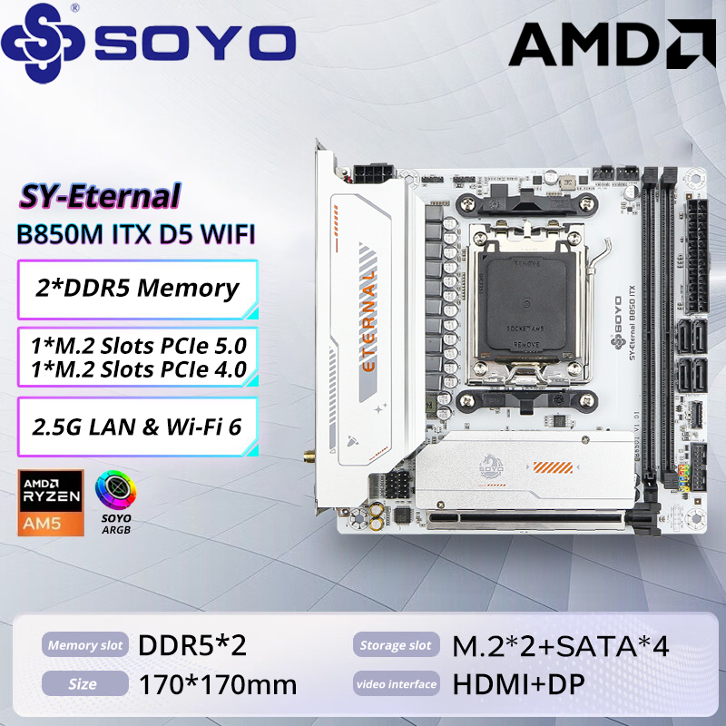 Ddr5 Rgb Ram - SOYO B850M ARGB 마더보드 WIFI6 미니-ITX