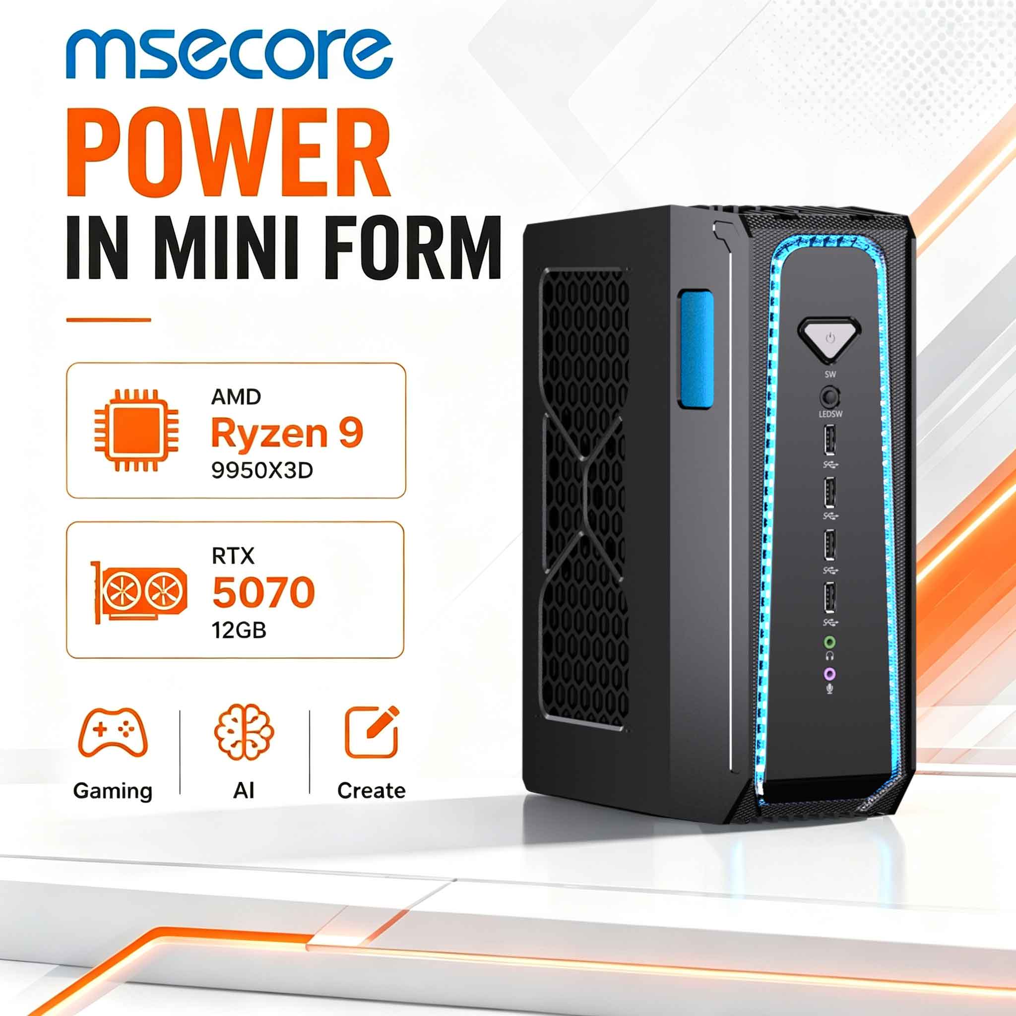 MSECORE 액체 냉각 방식 게이밍 PC, AMD 라 - Ddr5 32Gb 리뷰 및 가격