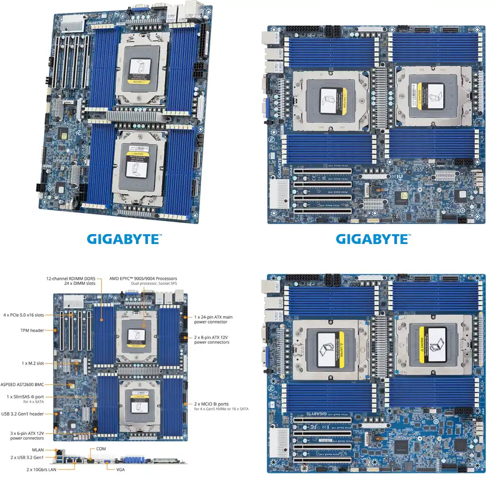 EPYC 9005 9004 서버용 MZ73-LM2 마더 - Ddr5 Memory 리뷰 및 가격